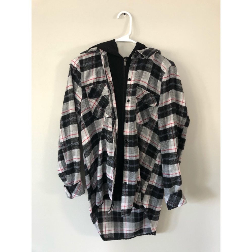 Zip-up Hooded Flannel